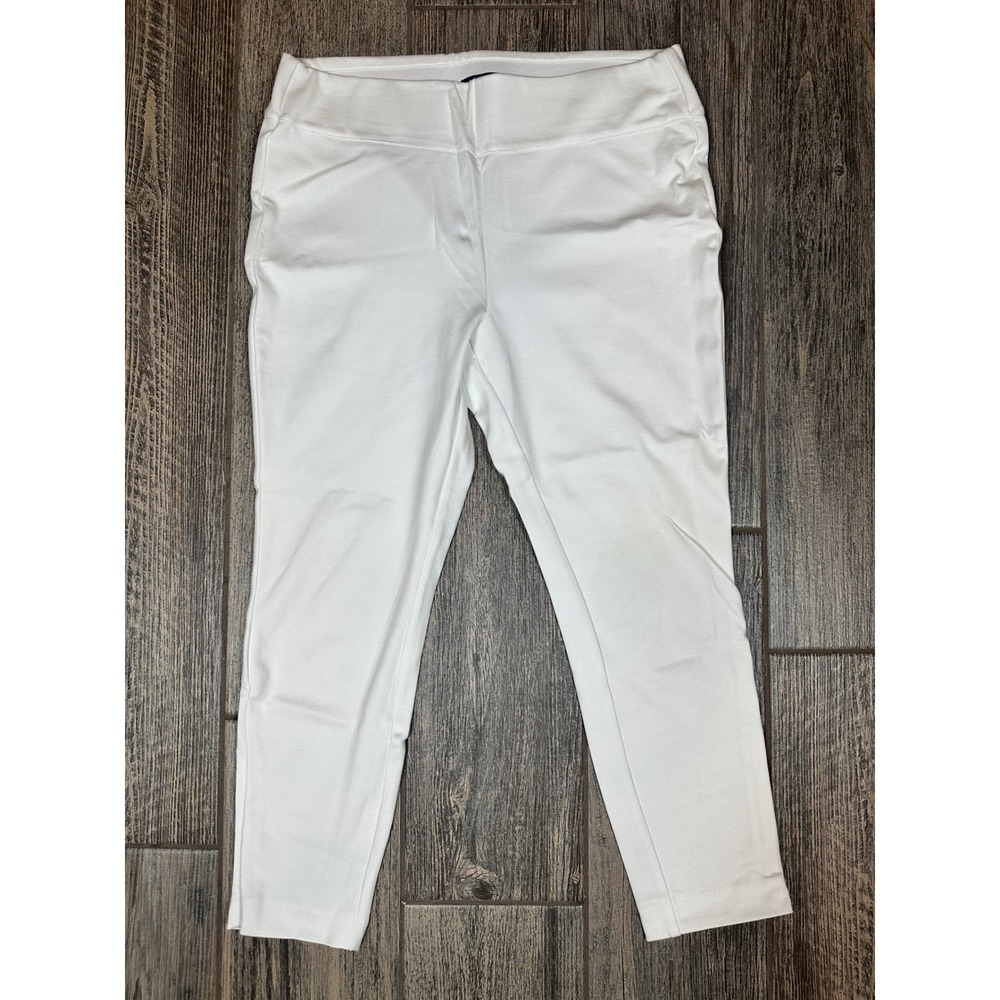 Kelly by Clinton Kelly White Pull On Ankle Pants MP Petite‎ Comfortable